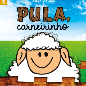 Capa do livro Pula, carneirinho, de Mari Cabral, para crianças de 2 a 5 anos de idade, Sagarana Editora